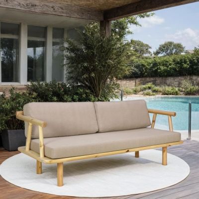 Veke Tanko 3-istuttava ulkosohva antiikkipetsattu/hiekka