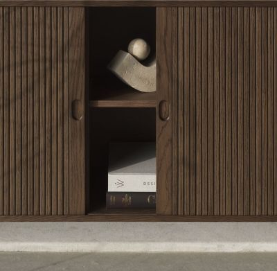 Veke Raita yöpöytä 45x30x55,1 cm savutammi