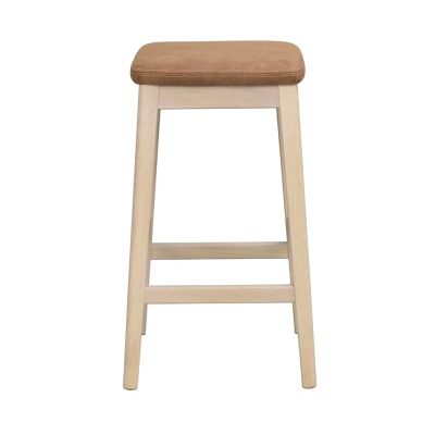 Rowico Home, Livermore baarituoli valkoisella pigmentillä käsitelty tammi/nahka