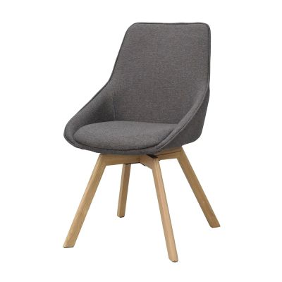 Rowico Home, Alison ruokapöydän tuoli harmaa kangas/tammijalat | Alk. 235,00 €