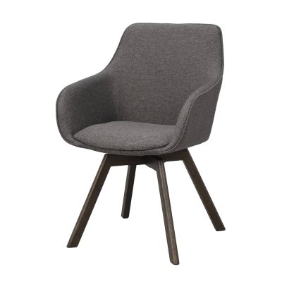 Rowico Home, Alison karmruokapöydän tuoli vaaleanbeige kangas/ruskeat tammijalat