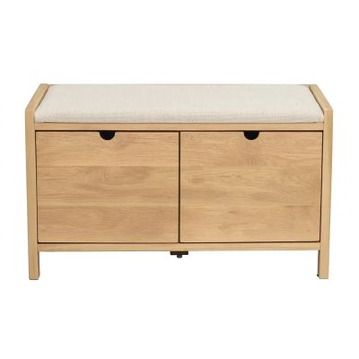 Rowico Home, Hillmond säilytyspenkki 80 cm tammi/beige kangas | Alk. 423,00 €