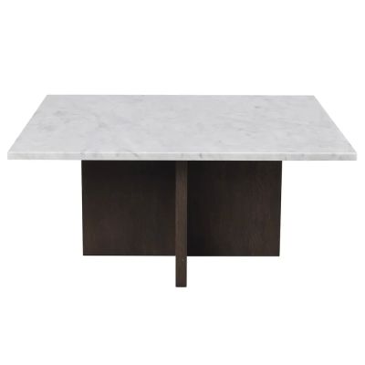 Rowico Home, Brooksville sohvapöytä 90x90 cm valkoinen marmori/tammi