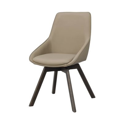 Rowico Home, Alison ruokapöydän tuoli beige nahka/ruskeat tammijalat