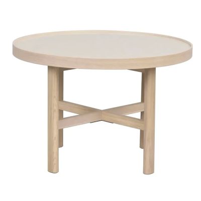 Rowico Home, Marsden sohvapöytä Ø60 cm keraaminen/valkoisella pigmentillä käsitelty tammi | Alk. 423,00 €