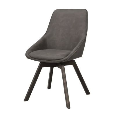 Rowico Home, Alison ruokapöydän tuoli tummanharmaa mikrokuitu/ruskeat tammijalat