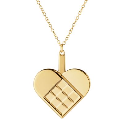 Georg Jensen CC 2025 Sydän joulukoriste, 18K kultapinnoite