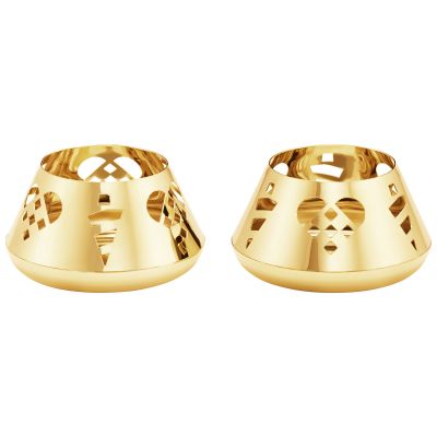 Georg Jensen CC 2025 kynttilälyhty 18K-kullattu 2-pakkaus