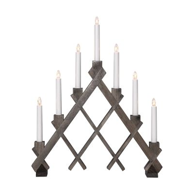 Star Trading Rut 7-osainen puinen kynttelikkö 43 cm Ruskea | Alk. 40,90 €