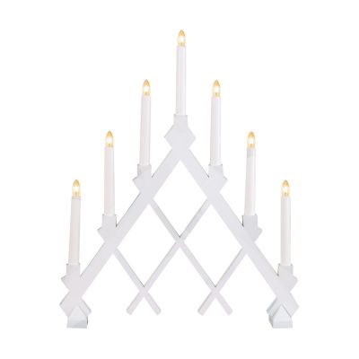 Star Trading Rut 7-osainen puinen kynttelikkö 43 cm Valkoinen | Alk. 40,90 €