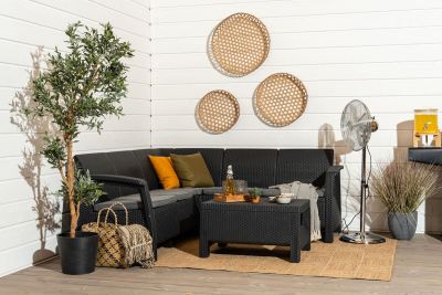 KETER Corfu kulmasohvaryhmä, grafiitin harmaa, asiakaspalautus