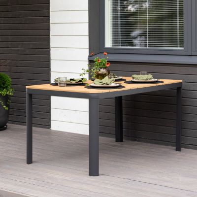 Veke Haave aintwood ruokapöytä 146x90 cm ruskea/musta, asiakaspalautus | Alk. 443,00 €