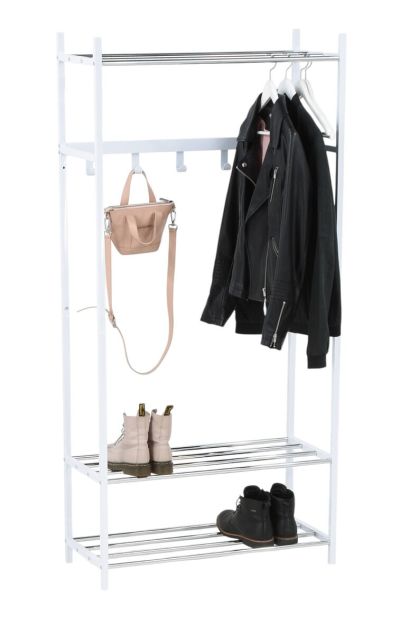 Eureka Lidia vaatenaulakko valkoinen/kromi