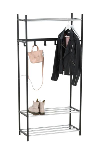 Eureka Lidia vaatenaulakko musta/kromi