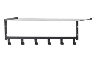 Eureka Lidia hattuhylly musta/kromi