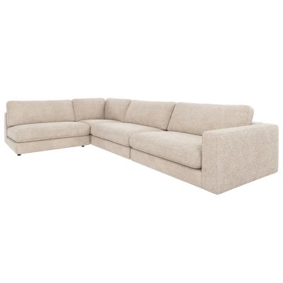 Rowico Home, Duncan kulmasohva 2+3-istuin, avoin pääty vasemmalla kangas Robin vaaleanharmaa