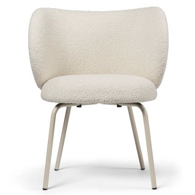 Ferm Living, Rico Ruokapöydän tuoli Cashmere Nordic Bouclé - Off-white