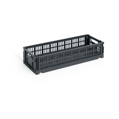 HAY Colour Crate Mini Oblong 13x34,5 cm Charcoal