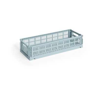 HAY Colour Crate Mini Oblong 13x34,5 cm Dusty blue