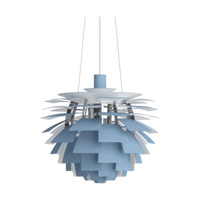 Louis Poulsen PH Artichoke -kattolamppu Ø48 cm Dusty blue-high lustre chrome plated | Alk. 10 400,00 €