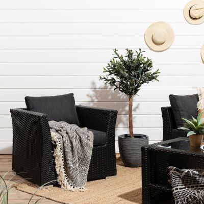 Veke Vanamo nojatuoli musta/harmaa, asiakaspalautus