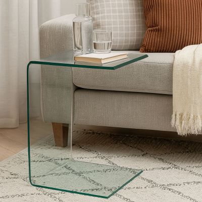 Eureka Kide apupöytä 40x40 cm kirkas lasi