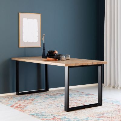 Eureka Seela lankkupöytä 180x90 cm antiikkipetsattu/musta, asiakaspalautus