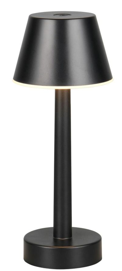 Trio RL Vidal ladattava LED pöytävalaisin mattamusta | Alk. 19,95 €