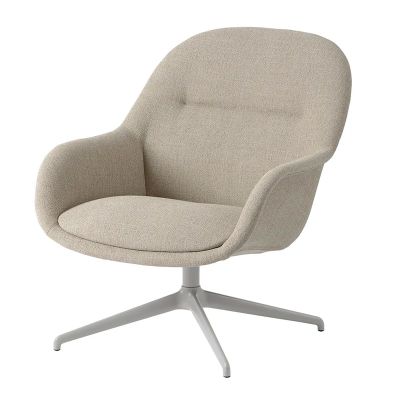 Muuto, Fiber Lounge Armchair Swivel Base - Ecriture 240 Grey | Alk. 2 461,00 €