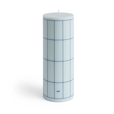 Hay pöytäkynttilä large, vaaleansininen/sininen ruudukko | Alk. 55,00 €