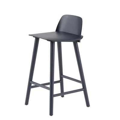 Muuto, Nerd baarituoli 65 cm - metallisen jalkatuen kanssa - Midnight Blue