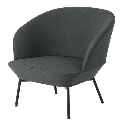 Muuto, Oslo Lounge Chair Tube Base - Twill Weave 990 Black | Alk. 2 575,00 €