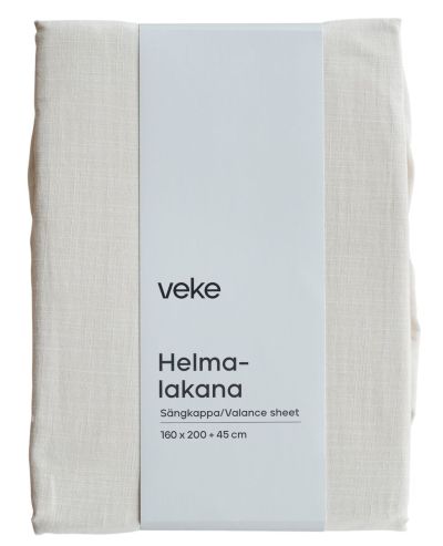 Unia Linni pellava look röyhelöhelmalakana 160x200+45 cm hiekka | Alk. 79,90 €