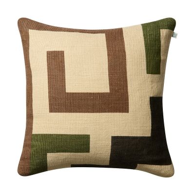 Chhatwal & Jonsson Aman tyynynpäällinen 50x50 cm Taupe-cactus green-brown | Alk. 90,00 €