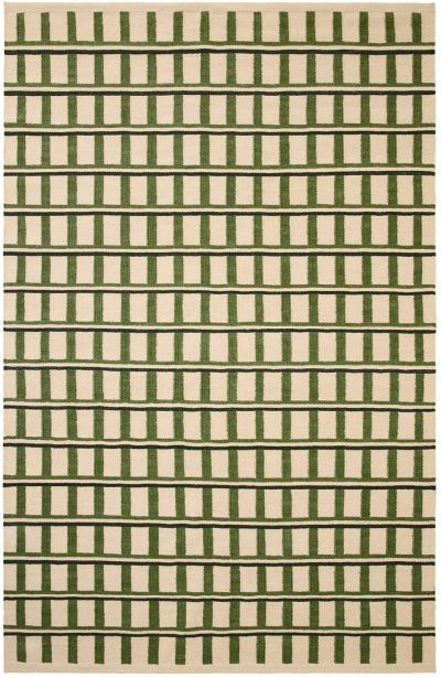 Chhatwal & Jonsson Mysore villamatto Off white-green-dark green, 230x320 cm