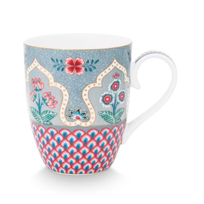 PIP Studio Flower Festival muki 35 cl, sininen | Alk. 11,90 €