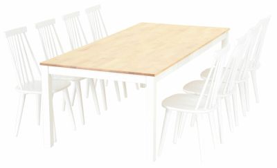 Veke,Rowico Home Moona-Lotta 8-hengen ruokailuryhmä koivu/valkoinen