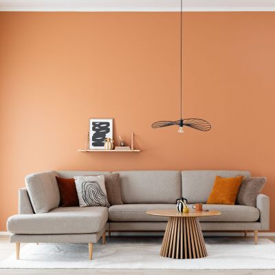 Veke Kotoa avokulmasohva vasen, beige 11 Merita, pyöreäkartio tammijalka(kuvausmalli) | Alk. 2 695,00 €