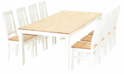 Veke Moona 8-hengen ruokailuryhmä valkoinen/koivu | Alk. 1 447,00 €