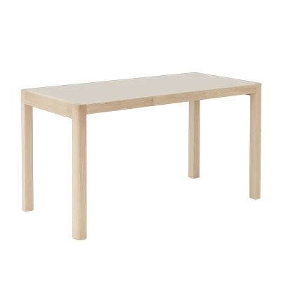 Muuto, Workshop Table 65x130 cm - Warm Grey Linoleum Oak