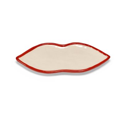 Serax Les Objets Mouleversants tarjotin M Red-white