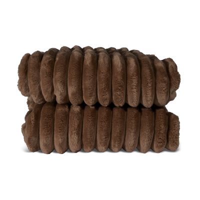 Sagaform Esther fleecepeitto Tummanruskea