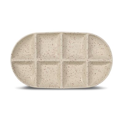 Sagaform Ditte tarjoiluvati suuri 20x36 cm Beige-viininpunainen