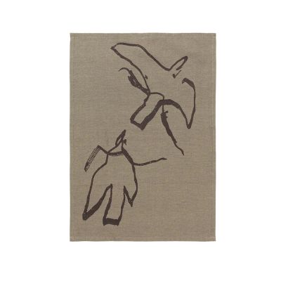 Ferm Living, Vuelo Tea Towel - Elm Green/Coffee | Alk. 22,00 €