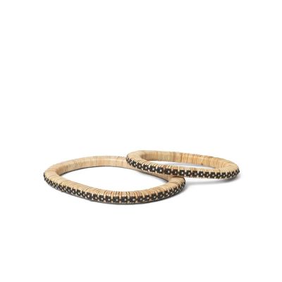 Ferm Living, Weave Trivets - Set of 2 - Natural/Black