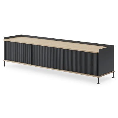 Muuto, Enfold senkki 186 x 45 cm - oiled oak Anthracite Black