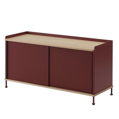 Muuto, Enfold senkki 124 x 45 cm - oiled oak Deep Red