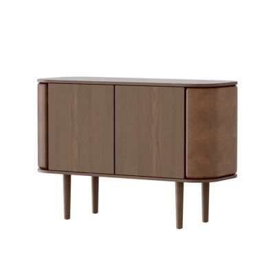 Umage, Treasures 2-ovinen kaappi, tumma tammi/Brown Faux leather