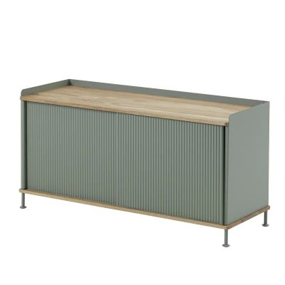 Muuto, Enfold senkki 124 x 45 cm - oiled oak Dusty Green