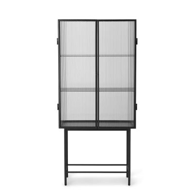 Ferm Living, Haze Vitrine - Reeded glass Black | Alk. 1 968,00 €